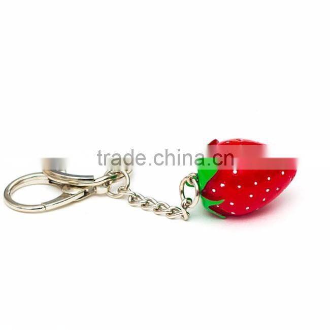 Strawberry fruit key rings custom