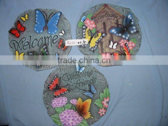Home Decorative resin Wall Plaque With Hanger On Back