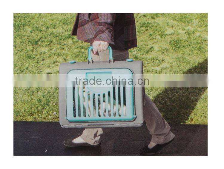 New design portable triangular folding plastic cat carrier