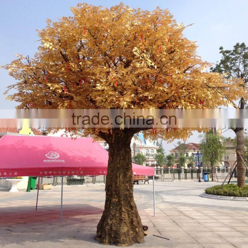 Outdoor landscape decorative large artificial wish gold ficus tree