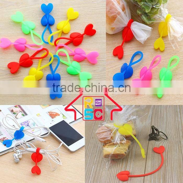 NBRSC Multifunctional Heart Shaped Silicone Food Bag Seal Clip Supplier