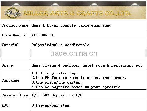 Baroque style Large size console table hobby lobby ME-0006-01