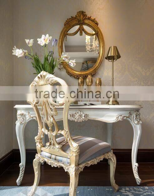 Antique Victorian gold color bed room wall hanging console table and mirror