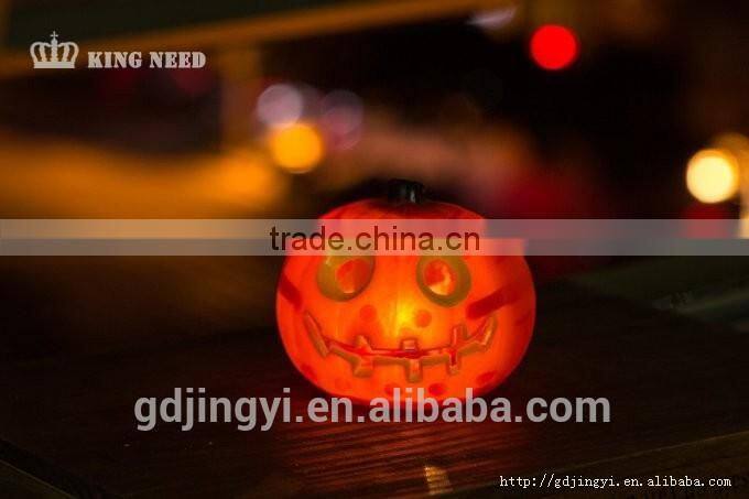 wholesale plastic acrylic Halloween led light artificial pumpkins to decoration