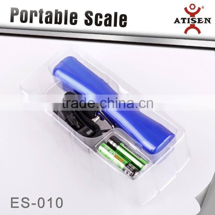 Durable 40kg/10g Portable Digital LCD Weight Hanging Hook Scale Blue