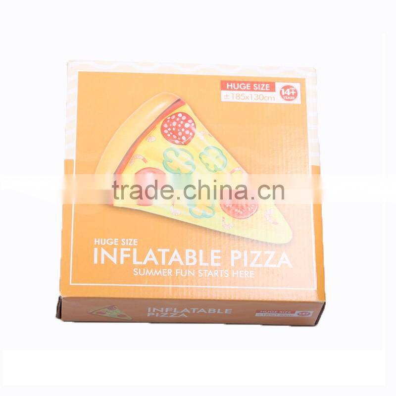 2017 hot selling leasure giant inflatable new pizza pool float outdoor swim raft water party lounge and toys for kids and adults