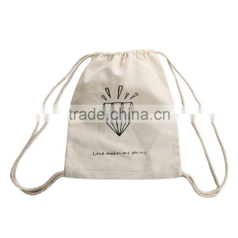 Organic Cotton Drawstring Bag Drawstring Backpack