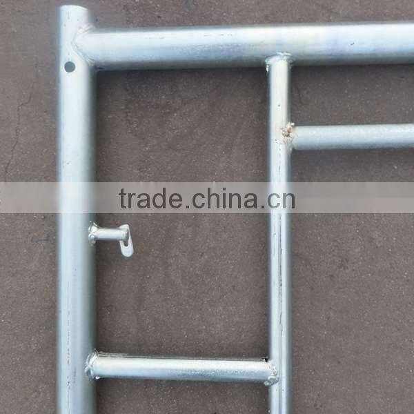 Portable scaffolding and walk through scaffolding frames