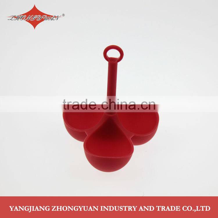 ZY-E3070 FDA and LFGB approval food grade silicone egg tray with three cavities