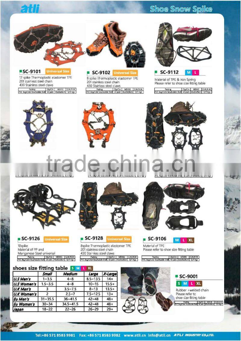 Atli TPE anti-slip snow ice grabber for ice shoes
