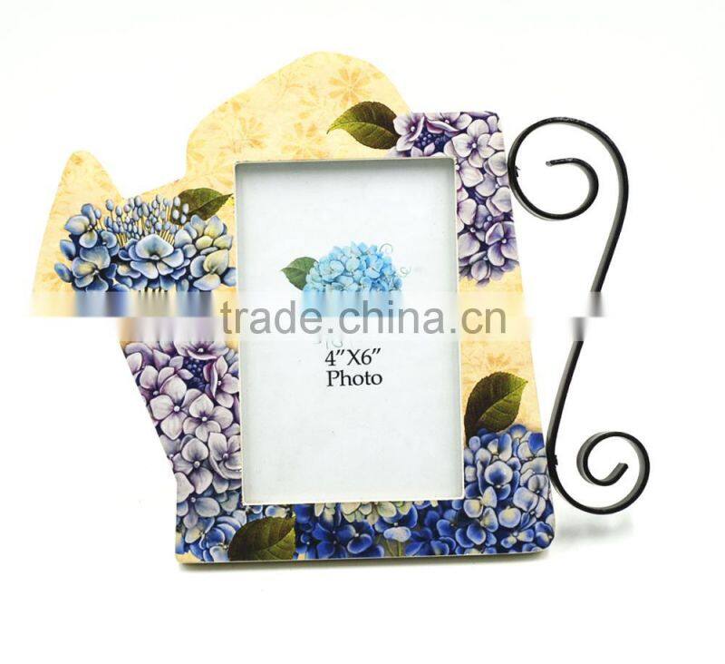 Wood and glass aluminium flower print frame glass partition classical painting frame