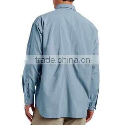 Mandarin Collar Long Sleeve Shirt Men