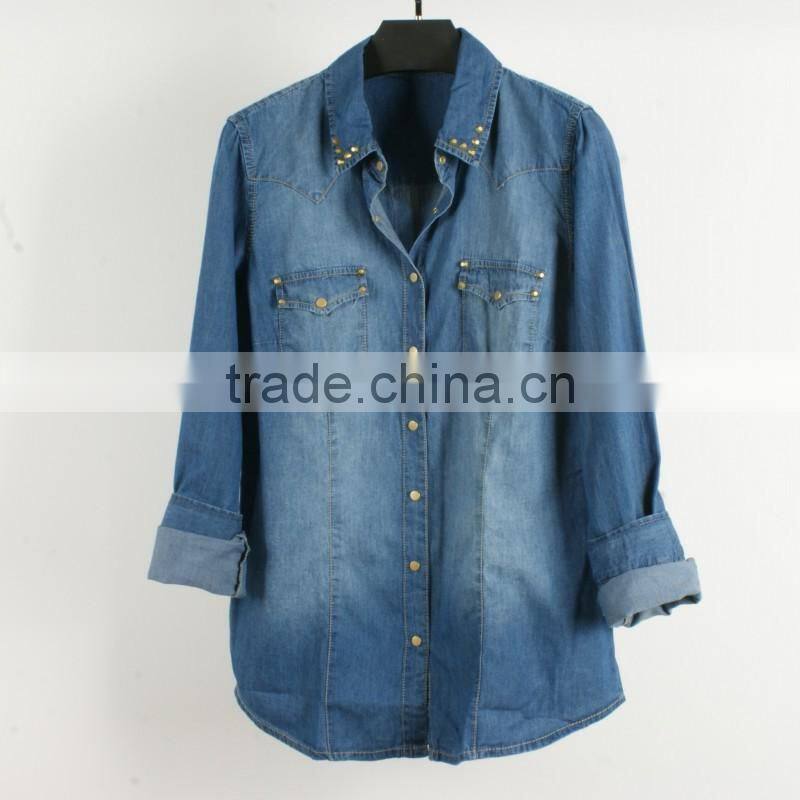GZY cotton jeans long shirt jeans jacket sewing machine price jeans factory china2017