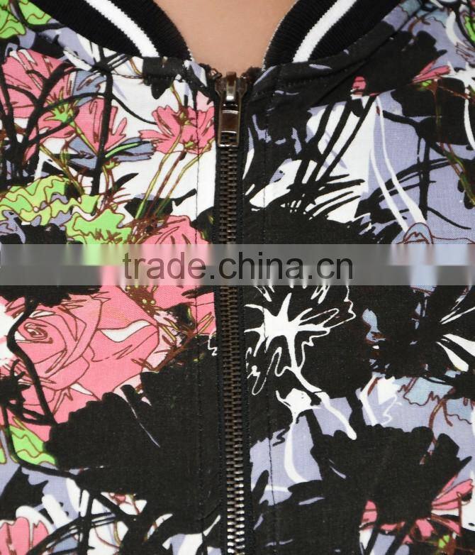 2016 flower digital printing sexy women short summer jacket