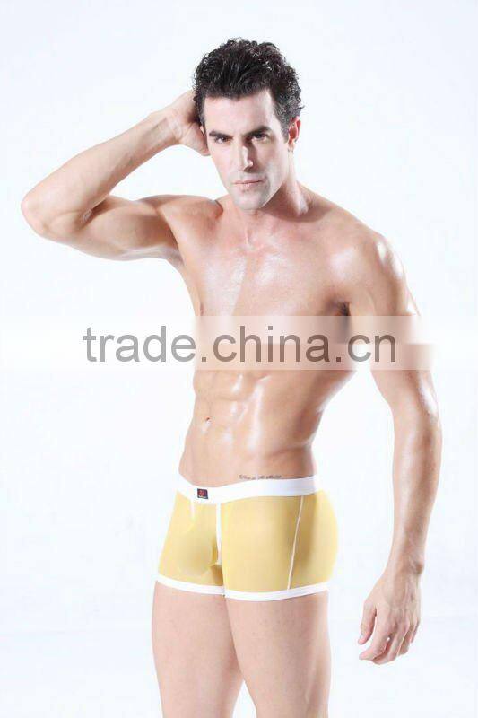 Wholesale men's sexy picture sheer mens underwear boxers nylon boxer shorts for men colorful panties