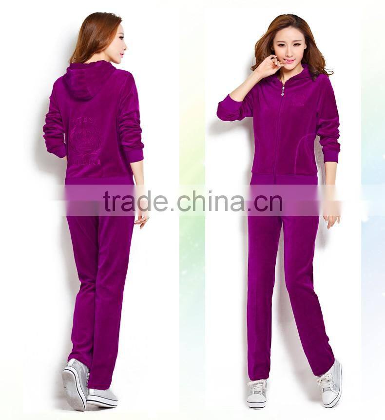 Oem Cheap Customized Women's slim fit Tracksuit Running suit for women