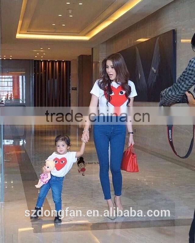 China Guangzhou garment manufacture custom t shirt printing 100% cotton kid's white t-shirt boutique clothing