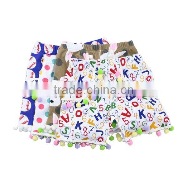 Wholesale sweat girls shorts flower print lovely short pants baby boutique clothing sweet shorts