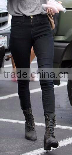 Runwaylover EY0616P Hot Sale 2017 Women High Waist Denim Pencil Pants