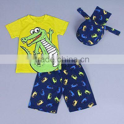 Boys sets kids Boy's summer yellow cartoon character clothes