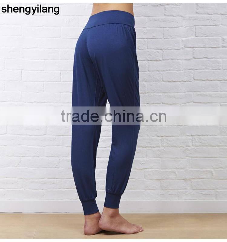 2016 high quality OEM/ODM bamboo product custom sports pants loose yoga pants in guangzhou