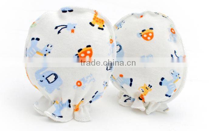 Newborn baby Anti Grasping the face cartoon cotton glove,winter glove thermal baby