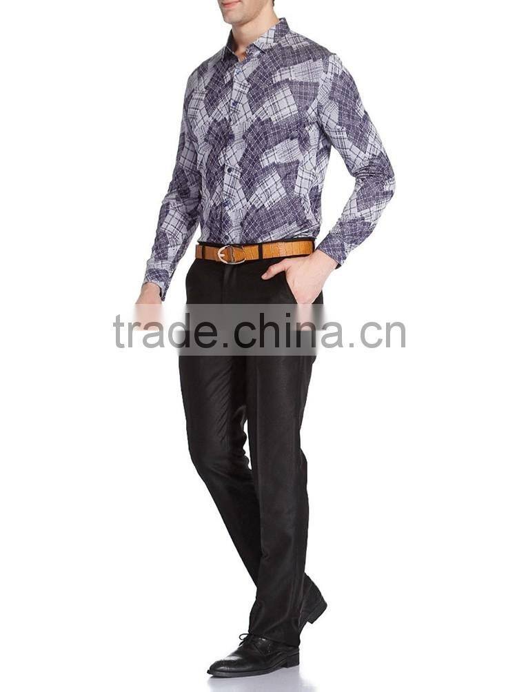 Custom design pattern men shirt popular garment factories in china