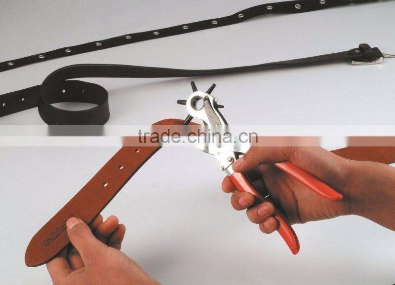 6 Sized 9" Heavy Duty Leather Hole Punch Hand Pliers Belt Holes Punches