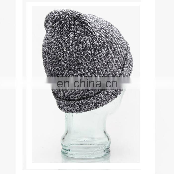 Hip hop jacquard acrylic beanie hats with top ball