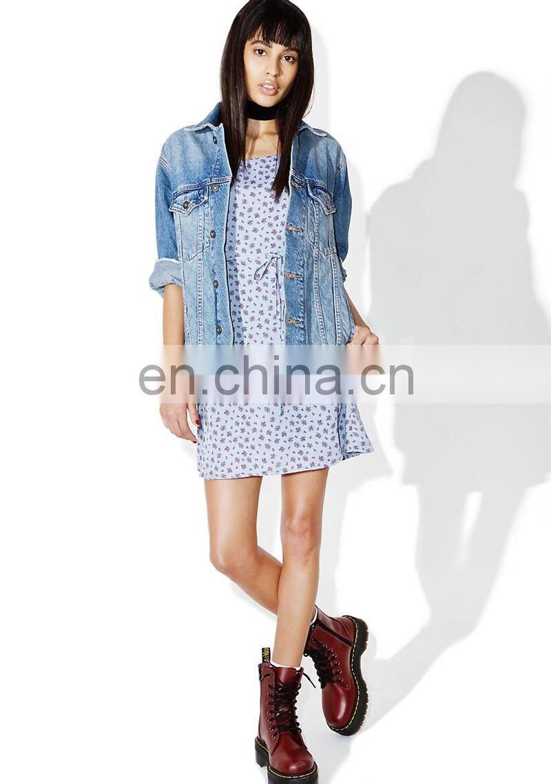 China Wholesale Woman Clothing Dress with a Floral Print All Over