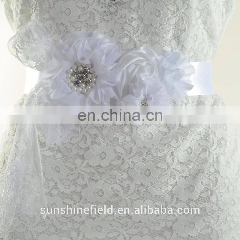 Wedding Sash Belt Maternity Sash Chiffon Flower Sash QB5A9