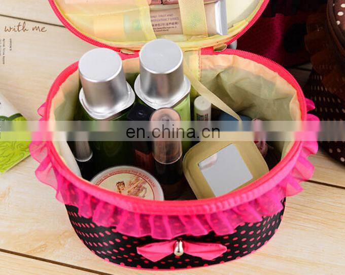 Cute gilrs bowknot cosmetic bag makeup bag