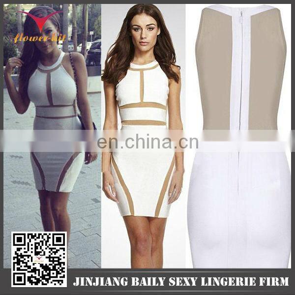 Newest fashion best quality black lace bandage dress