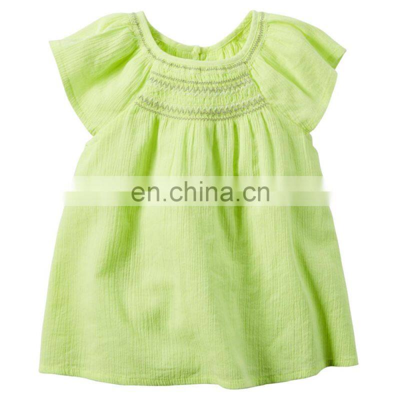 New quality latest design baby girl blouse
