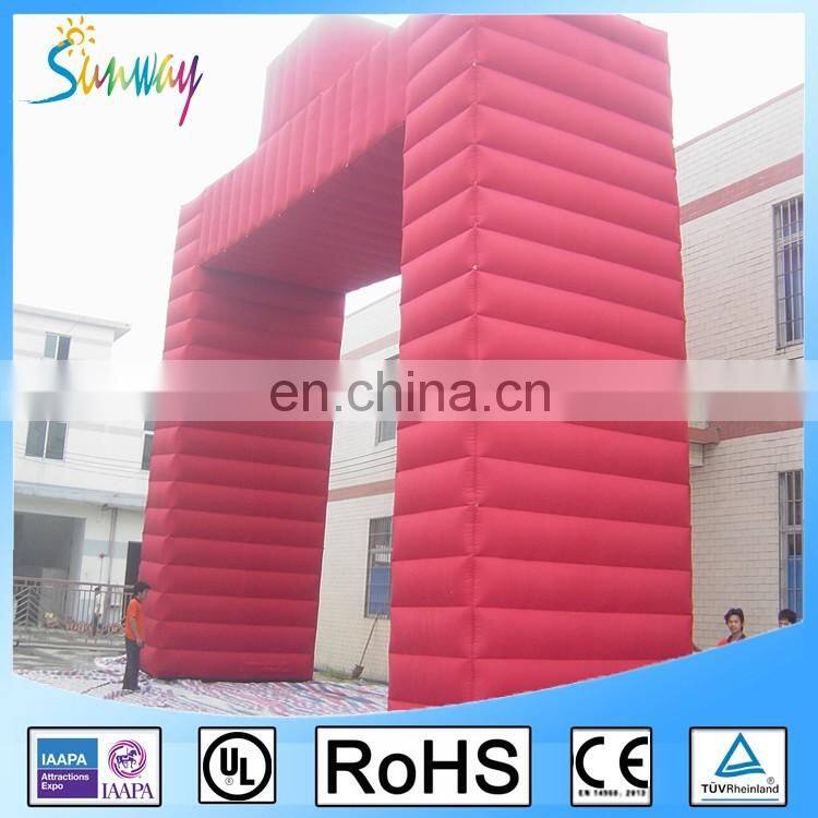 Giant Red Square Inflatable Finish Line Arch