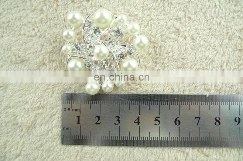 fashion design rhinestone pearls brooches for clothing