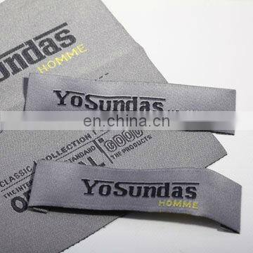 custom brand name logo garment main woven private label