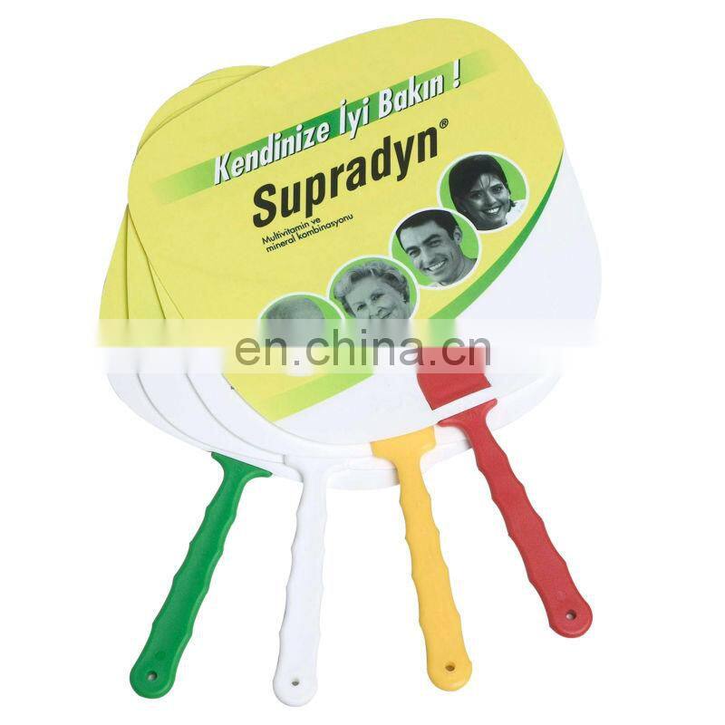 china unusual customised logo artwork plastic fan printing