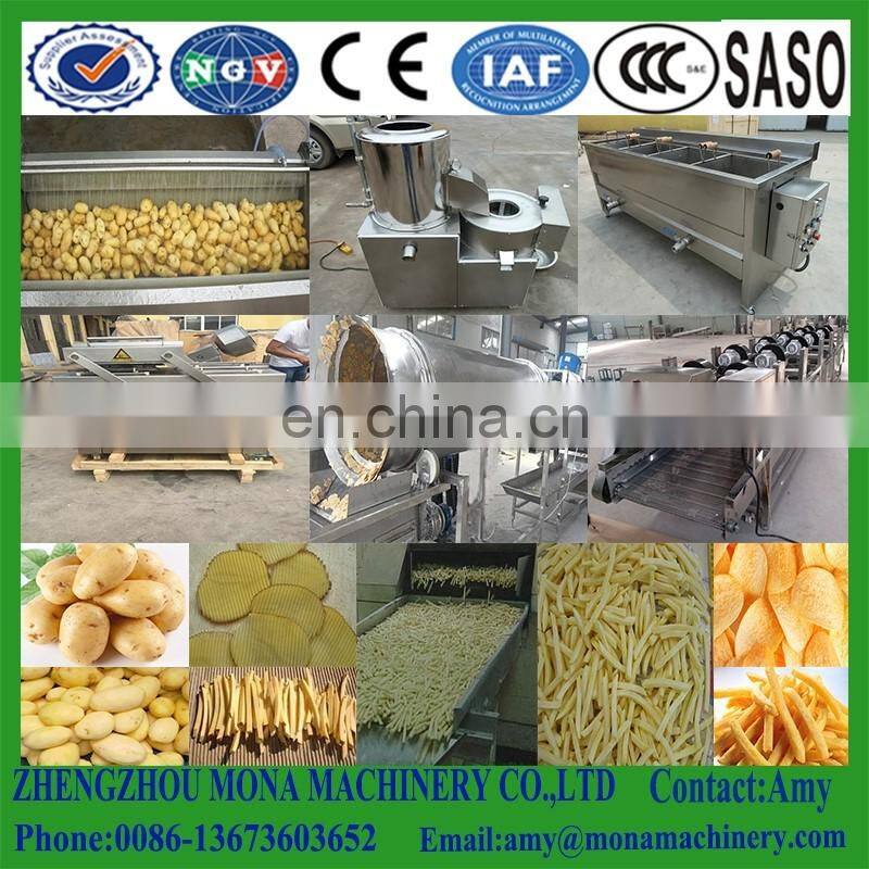 2018 stainless steel full automatic banana chip smaking machine/ potato chips french fries production line