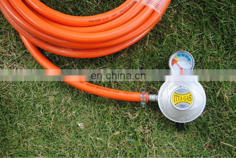 Orange LPG Gas Hose and Gas Hose Clamp