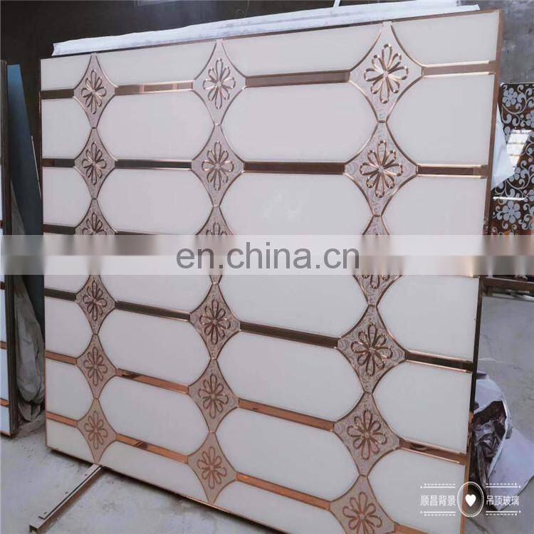 4mm home decorative showcase glass for Ceiling cabinet wall panel wholesale