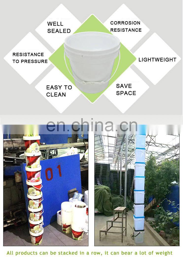 Custom Printed Round 5l Plastic Bucket With Plastic Lid