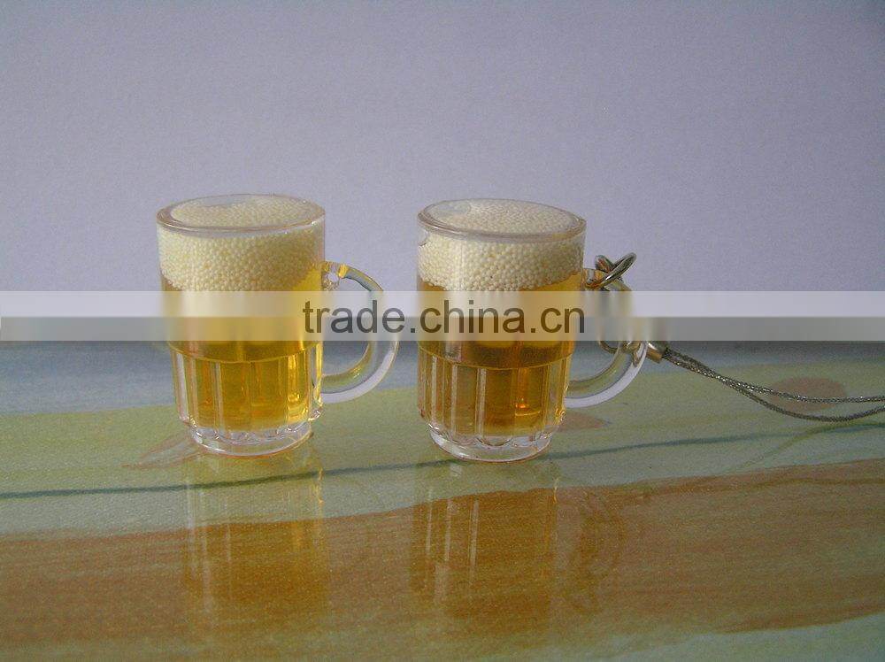 Hot Sale Custom Acrylic Beer Cup Keychain, Modern Acrylic Keychain