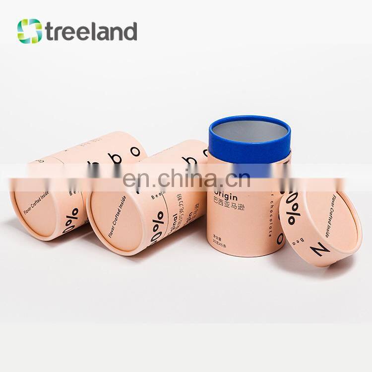 Fancy Chocolate Candy Packaging Custom Printed Round Paper Tube Luxury Cylinder Cardboard Tube