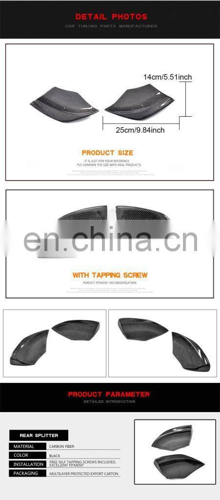 A Class Carbon Fiber Rear Bumper Splitter for Mercedes Benz A180 A200 A250 A45 W176 . 2013-2016