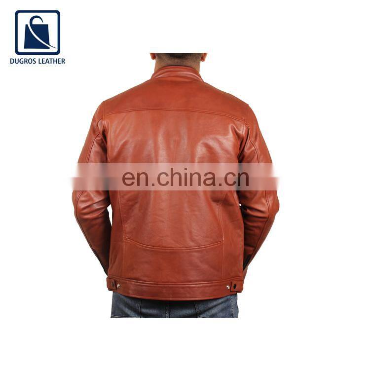 Good Quality Stylish and Luxury hot Selling Genuine Leather Biker Jacket for Men