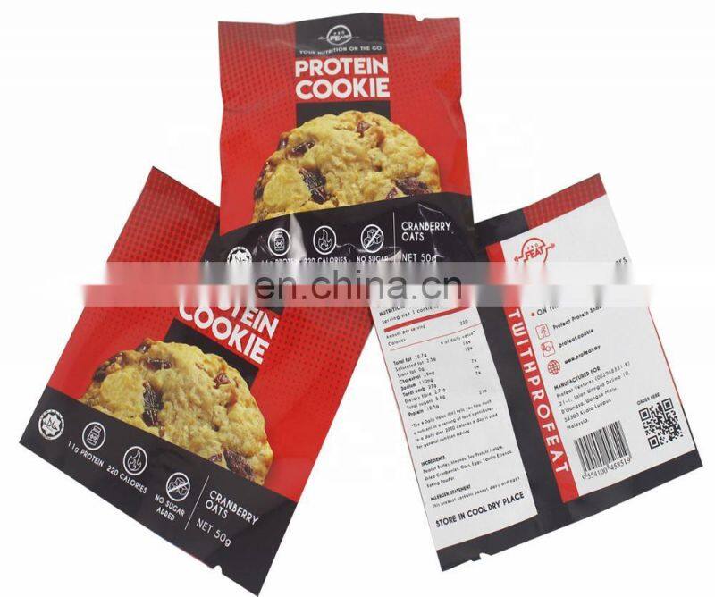 Custom back sealing biscuit wrappers packaging packaging.