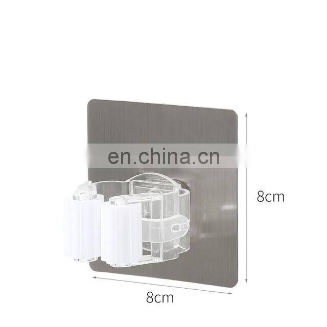 Adhesive Multi-Purpose Hooks Wall Mounted Mop Organizer Holder Rack Brush Broom Hanger Hook Kitchen Bathroom Strong Hooks