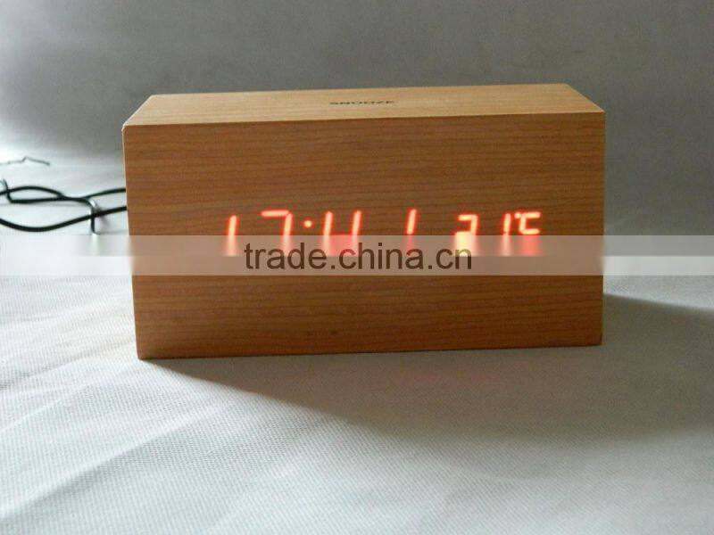 WV0921T Voice Control Touch Switch Clock For Automatic Weather Station