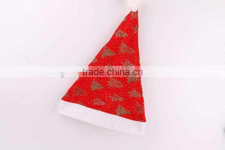 2016 Promotion Hot Selling Christmas Ornaments Xmas Tree Santa Hat OEM Wholesales Christmas Hat
